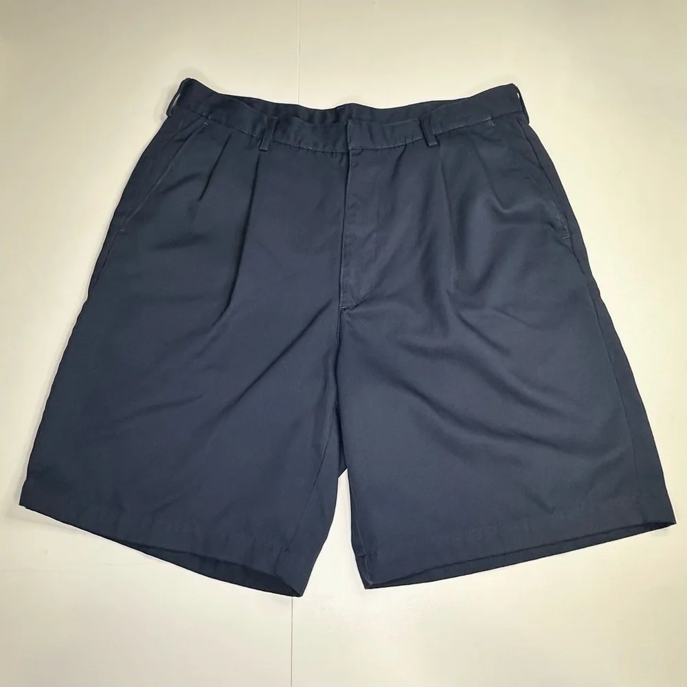 Nike Golf Dri-Fit Golf Shorts Size 34 Navy Blue With Blue‎ Logo